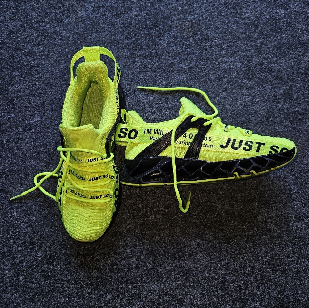 Just So So Neon Yellow Running Sneakers (Sz 38) Women 7. 5 - 8